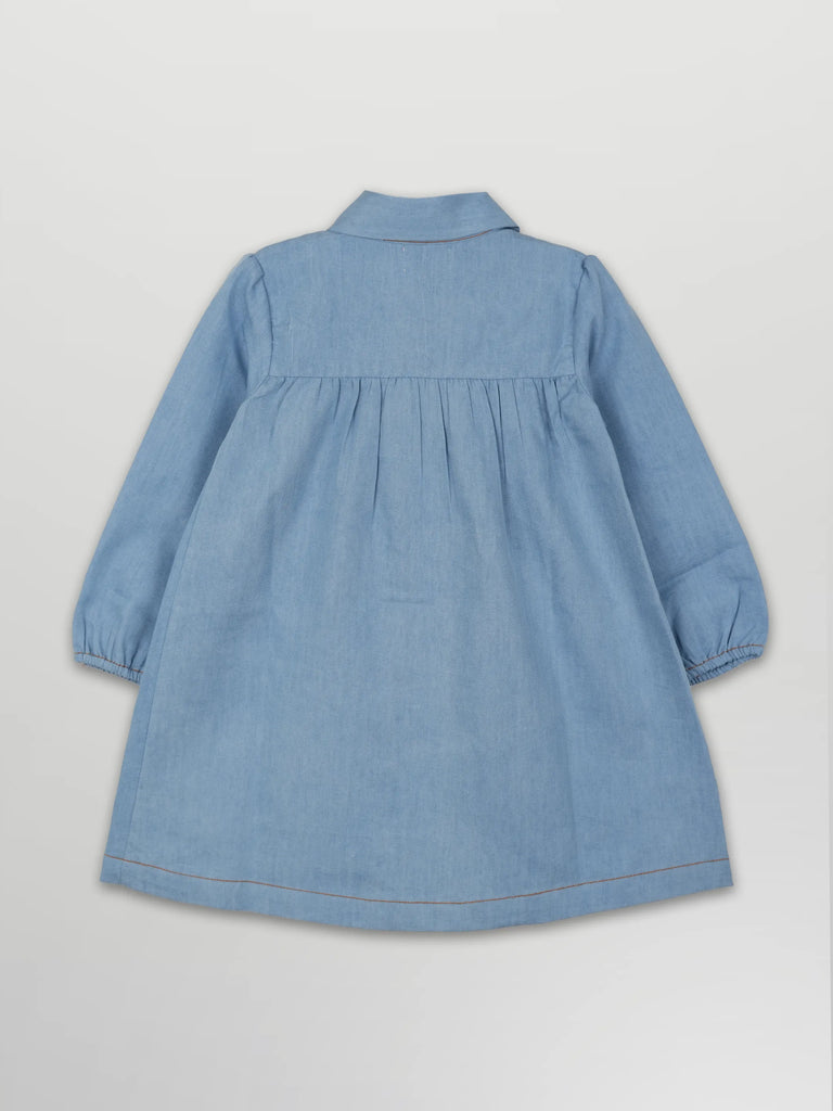 Baby Girl Light Denim Frock | Soft & Comfortable Casual Wear