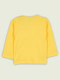 Organic Cotton Unisex Baby Co-ord Set – Soft Breathable Yellow Bow Print Full Sleeve T-shirt & Pyjama for Infants