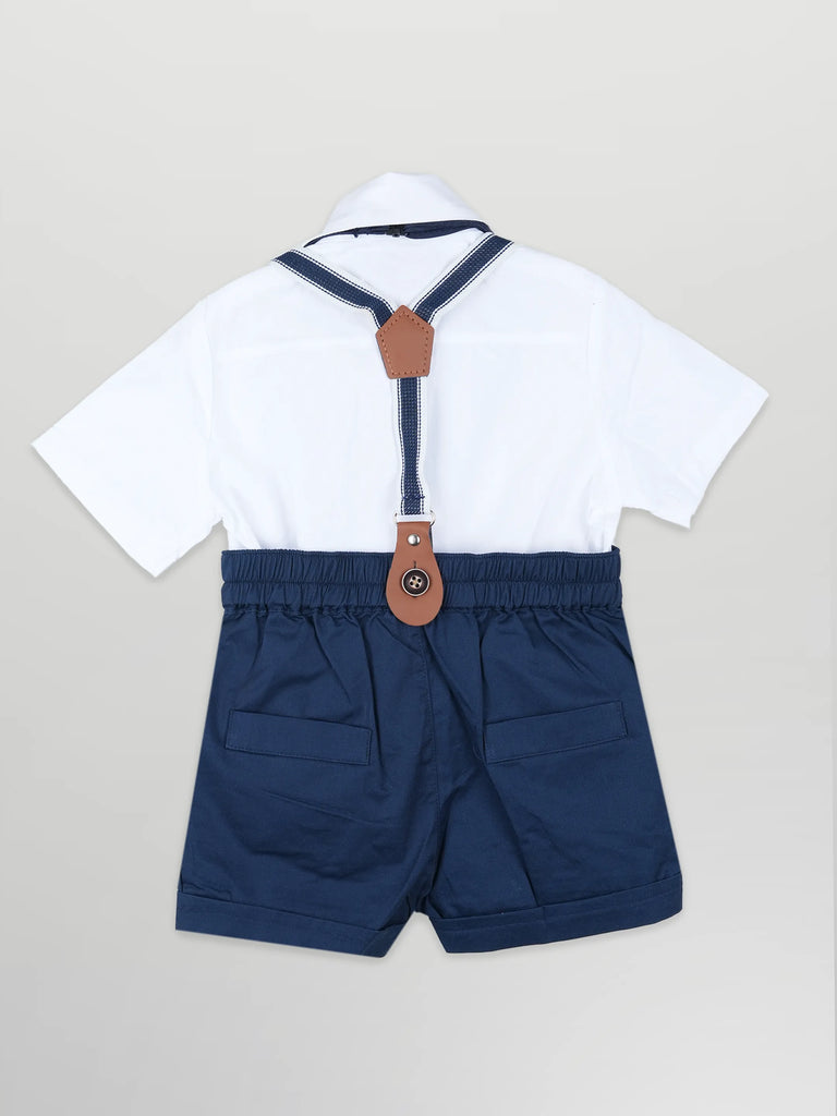 Baby Boy Formal Suspender Set | Shirt, Shorts & Bow Tie Outfit