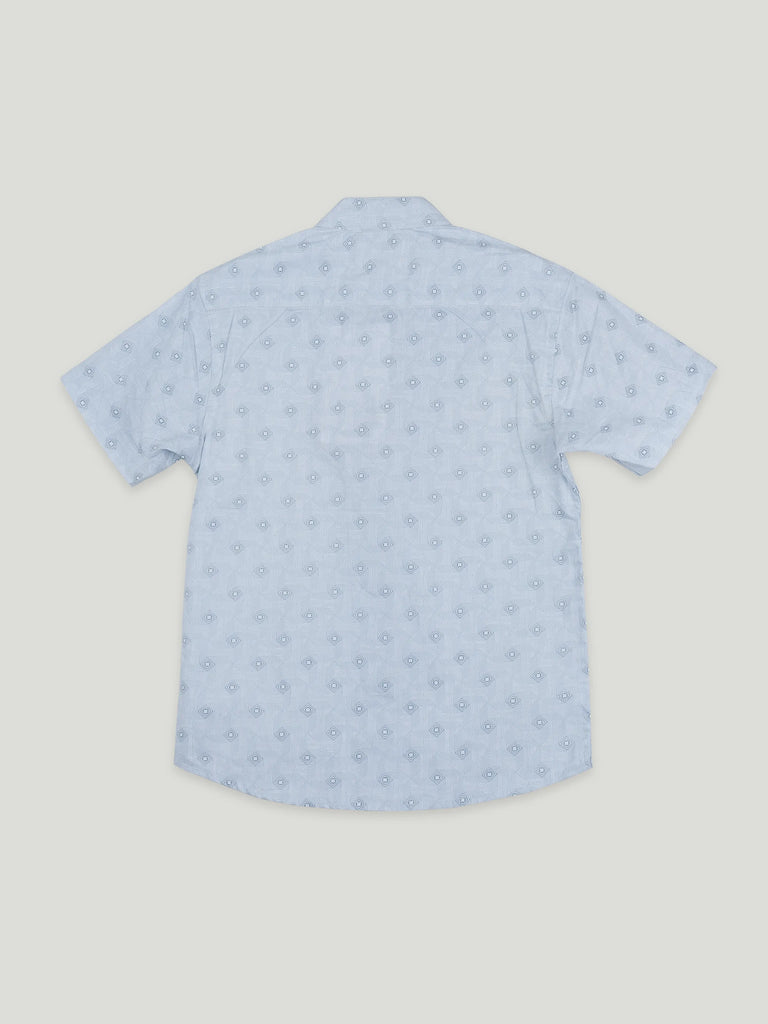 Boys Blue Printed Shirt | 100% Organic Cotton