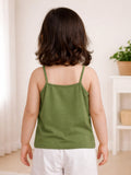 Olive Green Bamboo Camisole for Girls – Soft, Lightweight & Breathable