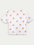 Organic Cotton Unisex Kids Co-ord Set – Soft Breathable Pizza Print T-Shirt & Shorts Set