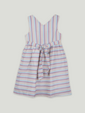 Baby Girls Multicolor Stripe Summer Frock | 100% Organic Cotton