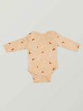 Unisex Premium 100% Bamboo Ultra-Soft fabric Onesies with Half Moon Print - Bleached Apricot