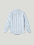 Boys Blue Striped Full Sleeve Shirt | 100% Organic Cotton