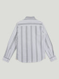 Boy Grey Striped Full Sleeve Shirt | 100% Organic Cotton