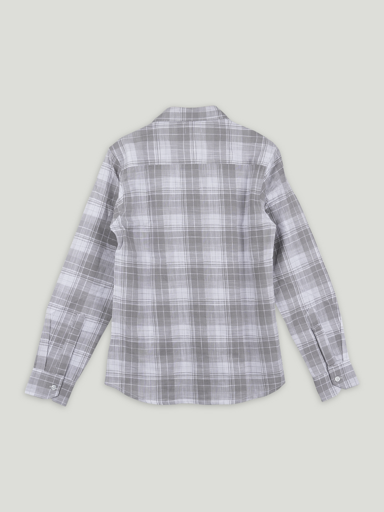 Boy Solid Blue Casual Shirt | 100% Organic Cotton