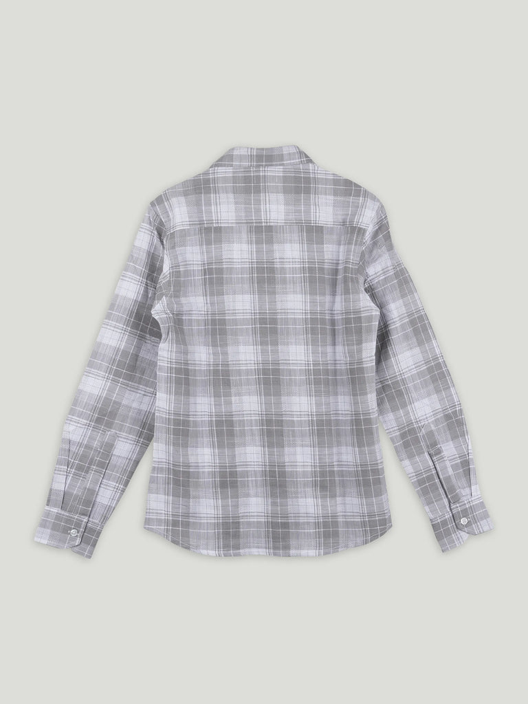 Boy Solid Blue Casual Shirt | 100% Organic Cotton