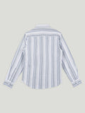 Boy Grey Striped Full Sleeve Shirt | 100% Organic Cotton