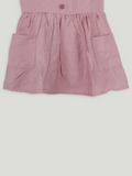 Baby Girl Pink Knot Strap Frock | 100% Organic Cotton