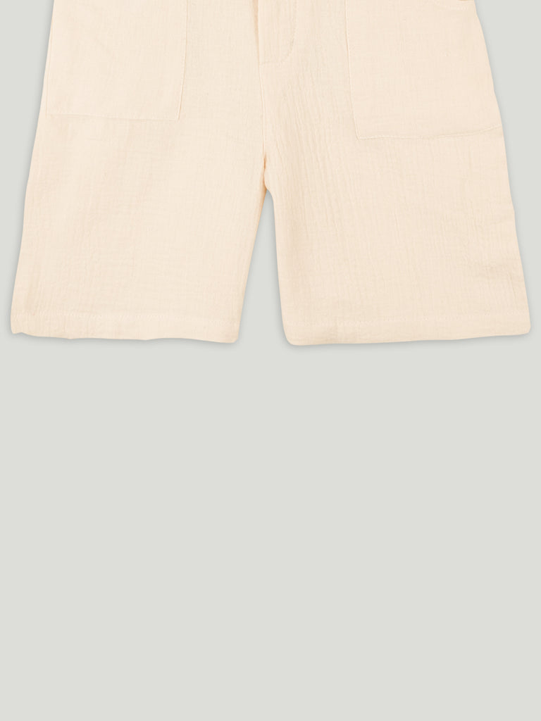 Light Organic cotton Shirt & Pant Off-White Co-ord Set