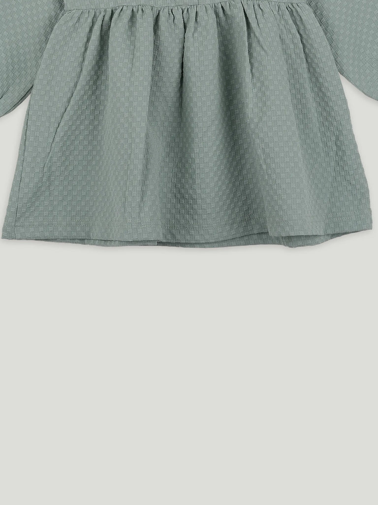 Baby Girl Full Sleeves Puff Sleeve Frock | 100% Organic Cotton