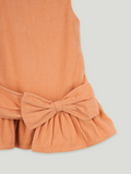 Baby Girl Sleeveless Frock with Bow Detail