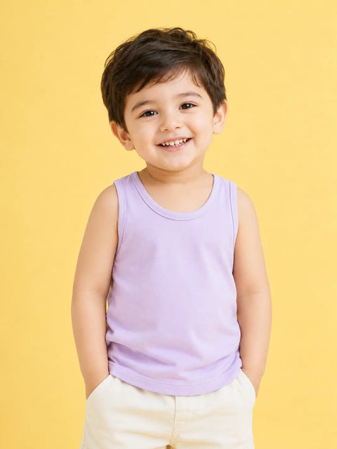 BambooTEC™ Boys Bamboo Fabric Lavender Solid Vest