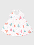 Kidbea bamboo fabric baby girls frock | Packof 3 | Rainbow, Space & Butterfly- Multicolor