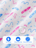BambooTEC™ Bamboo Muslin Baby Jhabla – Crayon Print