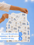 BambooTEC™ Bamboo Muslin Baby Jhabla – Chess & Clock Print