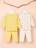 Organic Cotton Baby T-Shirt & Pyjama Set Pack of 2 – cherry & Lemon Print Full Sleeve