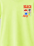 Bamboo Fabric Unisex Kids T-Shirt – Beach Print Soft Breathable Tee