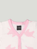 Kidbea 100% cotton  fabric full sleeves & full buttons romper | Unicorn | Pink