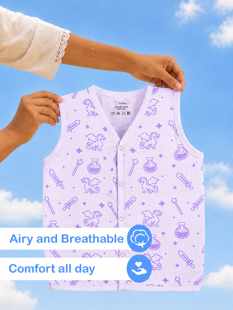 BambooTEC™ Bamboo Muslin Baby Jhabla Pack of 3 – Gaming, Monkey & Magic Print