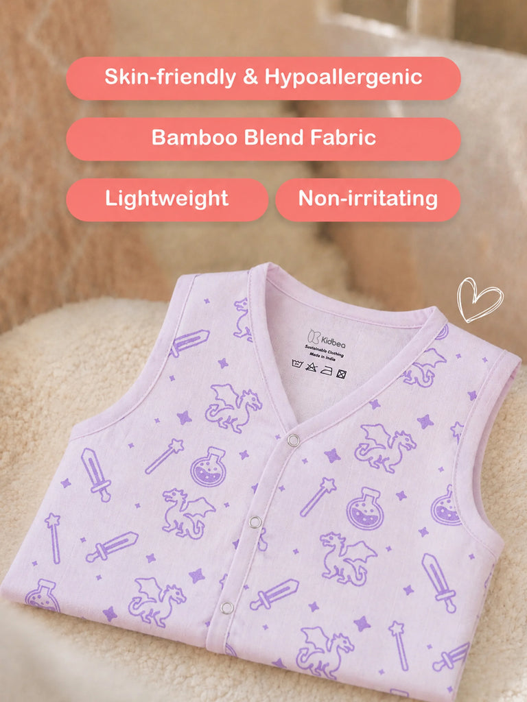 BambooTEC™ Bamboo Muslin Baby Jhabla – Dragon & Magic Print