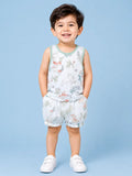 BambooTEC™ Unisex Bamboo Fabric Woodland Print Vest & Shorts Set
