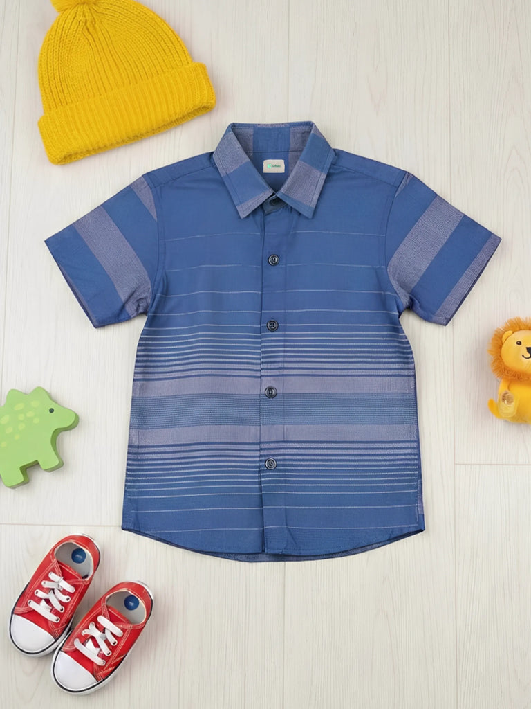 Baby Boy Striped Half Sleeve Shirt | 100% Organic Cotton