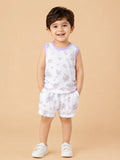BambooTEC™ Unisex Bamboo Fabric Floral Print Vest & Shorts Set