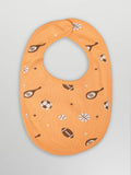 Organic Cotton Baby Bib – Soft Breathable Football Print, Feeding & Drool Bib