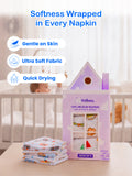 Organic Cotton Muslin Baby Napkin Pack of 3 – Soft & Breathable Baby Napkins