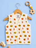 BambooTEC™ Bamboo Muslin Baby Jhabla Pack of 4 – Gaming, Fast Food, Monkey & Magic Prints