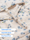 Girls Cotton White Floral Print Frock