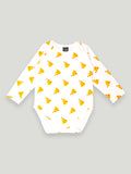 Kidbea 100% cotton fabric baby onesies Unisex | Pizza - Yellow