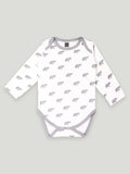 Kidbea 100% cotton fabric baby onesies boys | Elephant - Grey