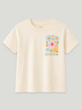 Bamboo Fabric Girls T-Shirt – Blossom Flower Print Soft Breathable Tee