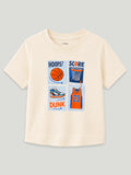 Bamboo Fabric Unisex Kids T-Shirt – Basketball Print Soft Breathable Tee