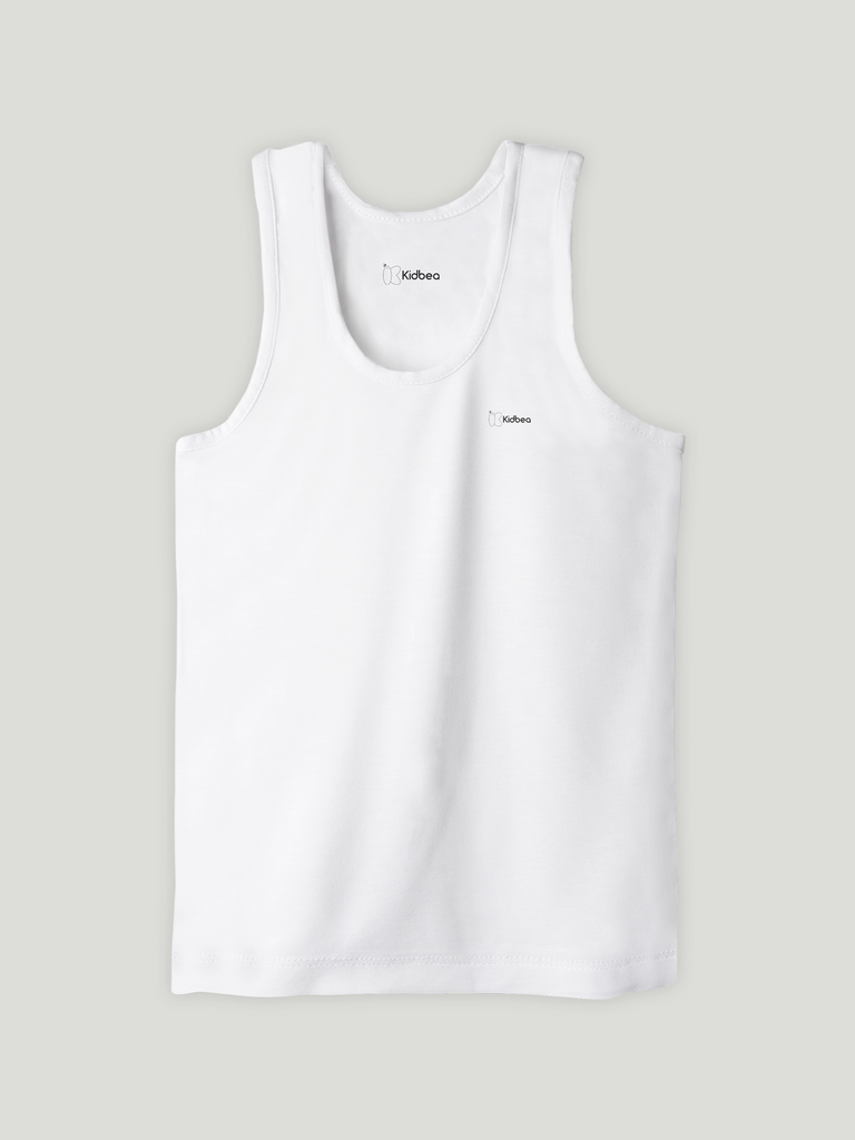 White Bamboo Vest for Boys – Soft Lightweight & Breathable