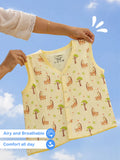 BambooTEC™ Bamboo Muslin Baby Jhabla – Giraffe & Tree Print
