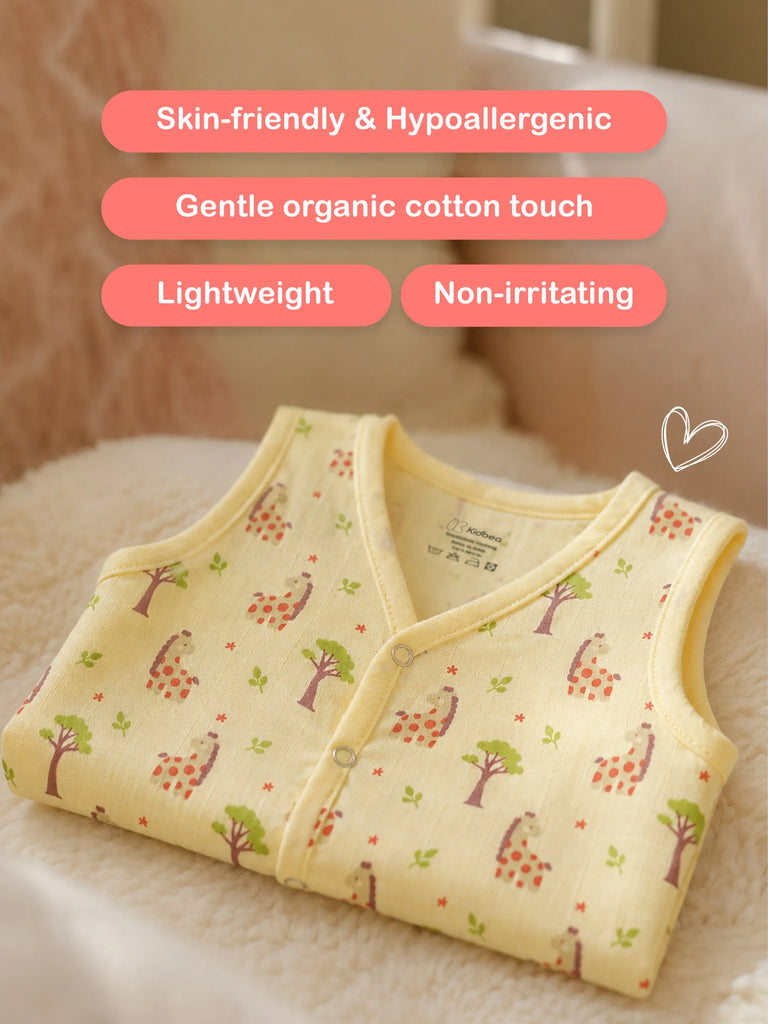 BambooTEC™ Bamboo Muslin Baby Jhabla – Giraffe & Tree Print