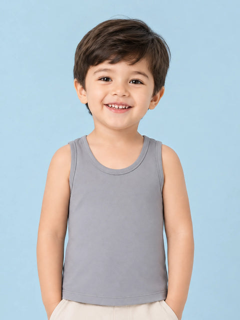 BambooTEC™ Boys Bamboo Fabric Grey Solid Vest