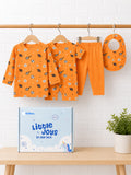 Organic Cotton Baby Gift Set – Football Print T-Shirt, Pyjama, Half Romper & Bib for 0–18 Months (4 Piece Set)