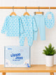 Organic Cotton Baby Gift Set – Beach Print T-Shirt, Pyjama, Full Romper & Bib for 0–18 Months (4 Piece Set)