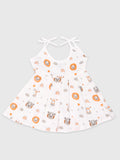 Kidbea bamboo fabric baby girls frock | Packof 2 | Space & Tiger