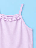 BambooTEC™ Bamboo Girls Camisole – Lavender Sleeveless Ruffle Camisole