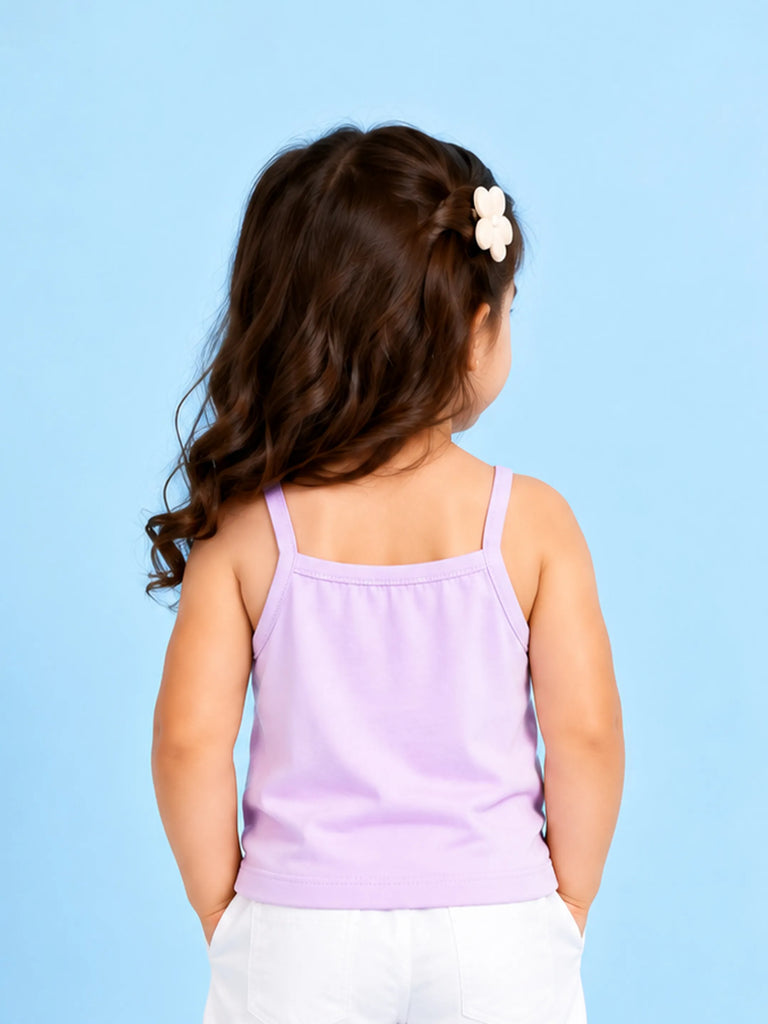 BambooTEC™ Bamboo Girls Camisole – Lavender Sleeveless Ruffle Camisole