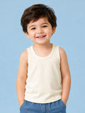 BambooTEC™ Boys Bamboo Fabric Off White Solid Vest