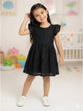 Baby Girl Black Ruffle Sleeve Frock