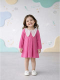 Baby Girl Pink Full Sleeve Cotton Frock