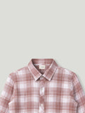 Boys Dusty Pink Checked Shirt | 100% Organic Cotton